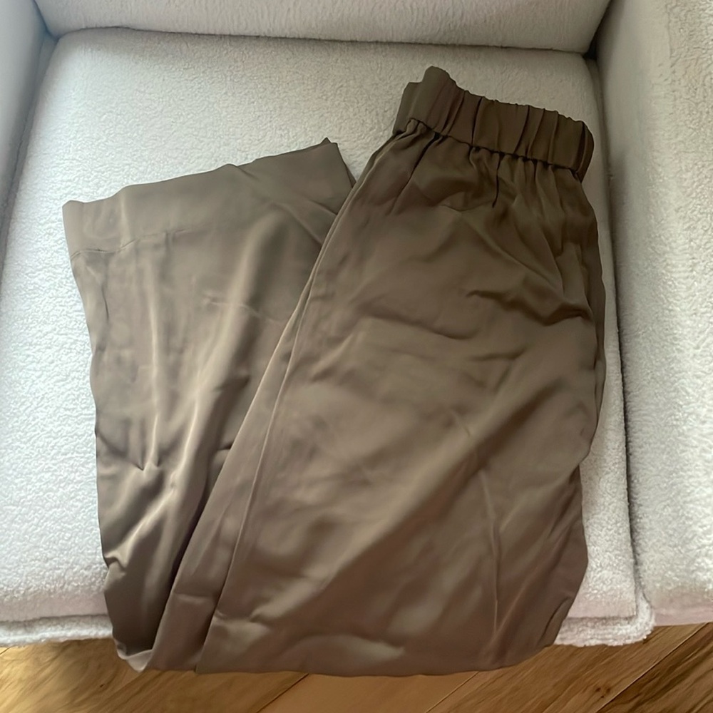 AYR Stretch Silk Blend Wide Leg Voila Pant